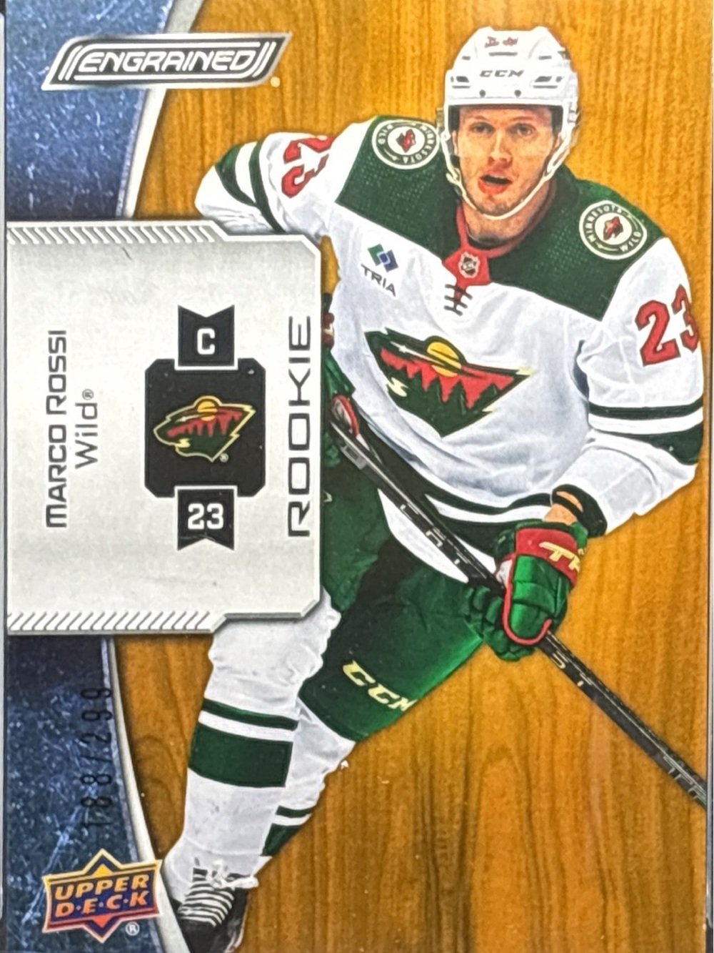 Upper Deck Marco Rossi Rookie Hockey Trading Card